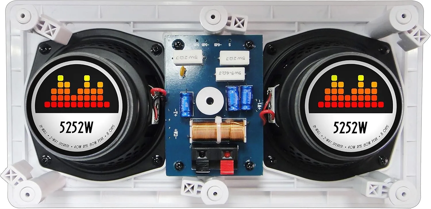 5252W Silver Ticket in-Wall Speaker with Pivoting Tweeter (Dual 5.25 Inch in-Wall Center Channel)