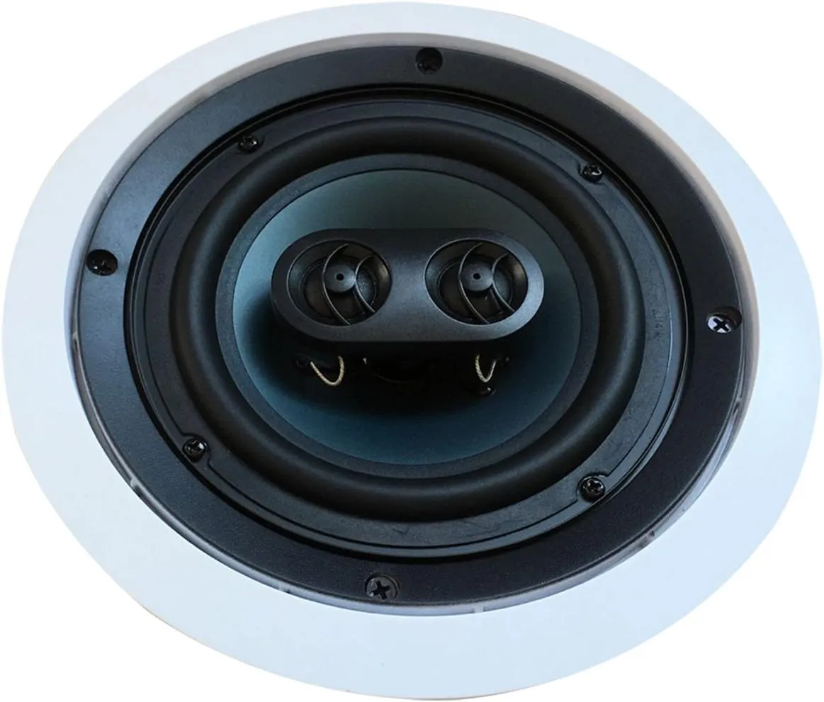 652S2C Silver Ticket in-Wall in-Ceiling Speaker with Pivoting Tweeter (2 Channel Stereo 6.5 Inch in-Ceiling) 9.4 inch Overall Size