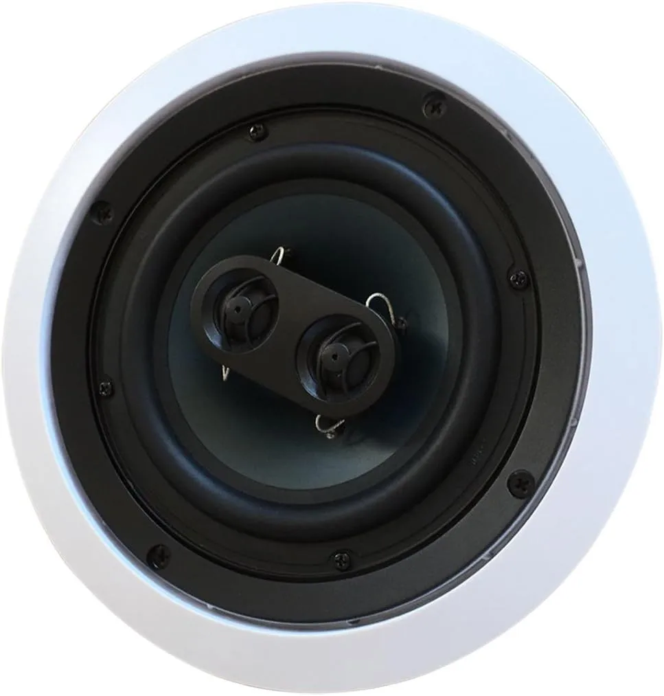 652S2C Silver Ticket in-Wall in-Ceiling Speaker with Pivoting Tweeter (2 Channel Stereo 6.5 Inch in-Ceiling) 9.4 inch Overall Size