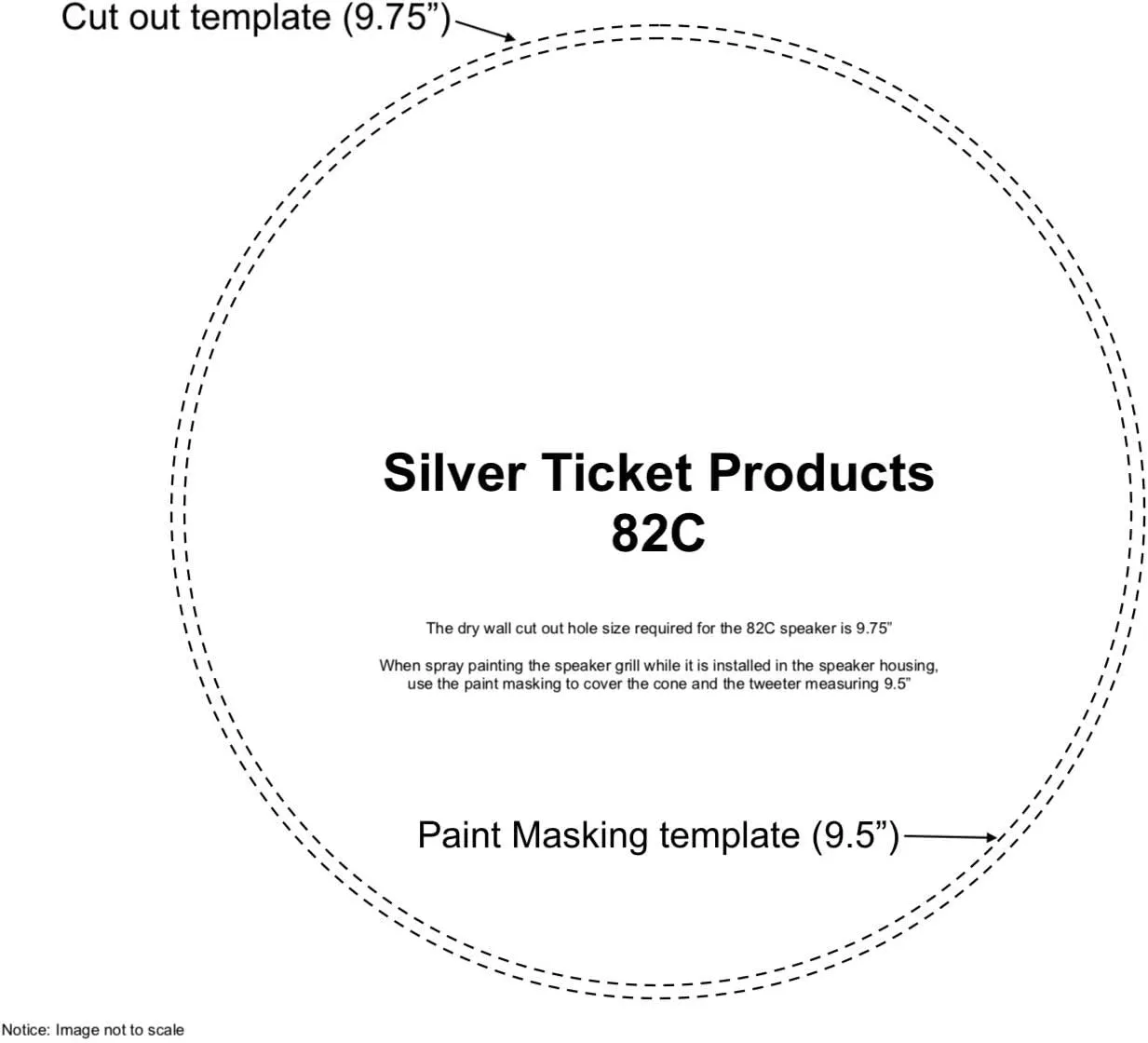 82C Silver Ticket in-Ceiling Speaker with Pivoting Tweeter (8 Inch in-Ceiling) 1 Piece, 11 inch Overall Size
