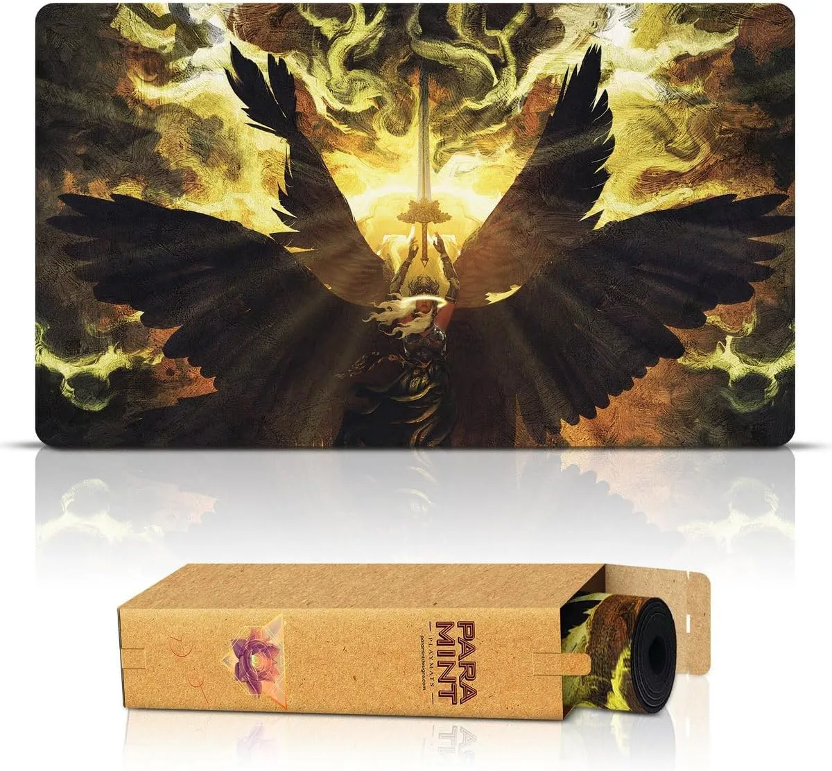 Admonition Angel (Stitched) - MTG Playmat by Anato Finnstark - Compatible with Magic The Gathering Playmat - Play MTG, YuGiOh, TCG - Original Play Mat Art Designs & Accessories