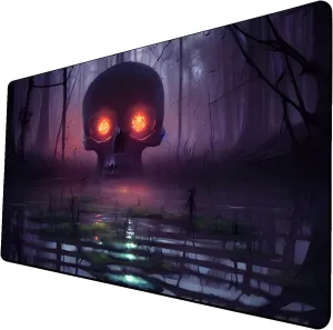 AI Painting TCG Playmat - MTG Trading Card Game Mat, 24x14 Inches Premium MTG Playmat - The Perfect Companion for Intense Card Battles - Fantasy Dark Vampire Lotus-072