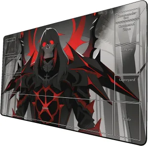 AI Painting TCG Playmat - MTG Trading Card Game Mat with Zone Layout, 24x14 Inches Premium MTG Play Mat - The Perfect Companion for Intense Card Battles - Fantasy Dark Skull Black Lotus 424A299