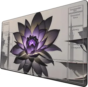AI Painting TCG Playmat - MTG Trading Card Game Mat with Zone Layout, 24x14 Inches Premium MTG Play Mat - The Perfect Companion for Intense Card Battles - Fantasy Dark Skull Black Lotus 424A338