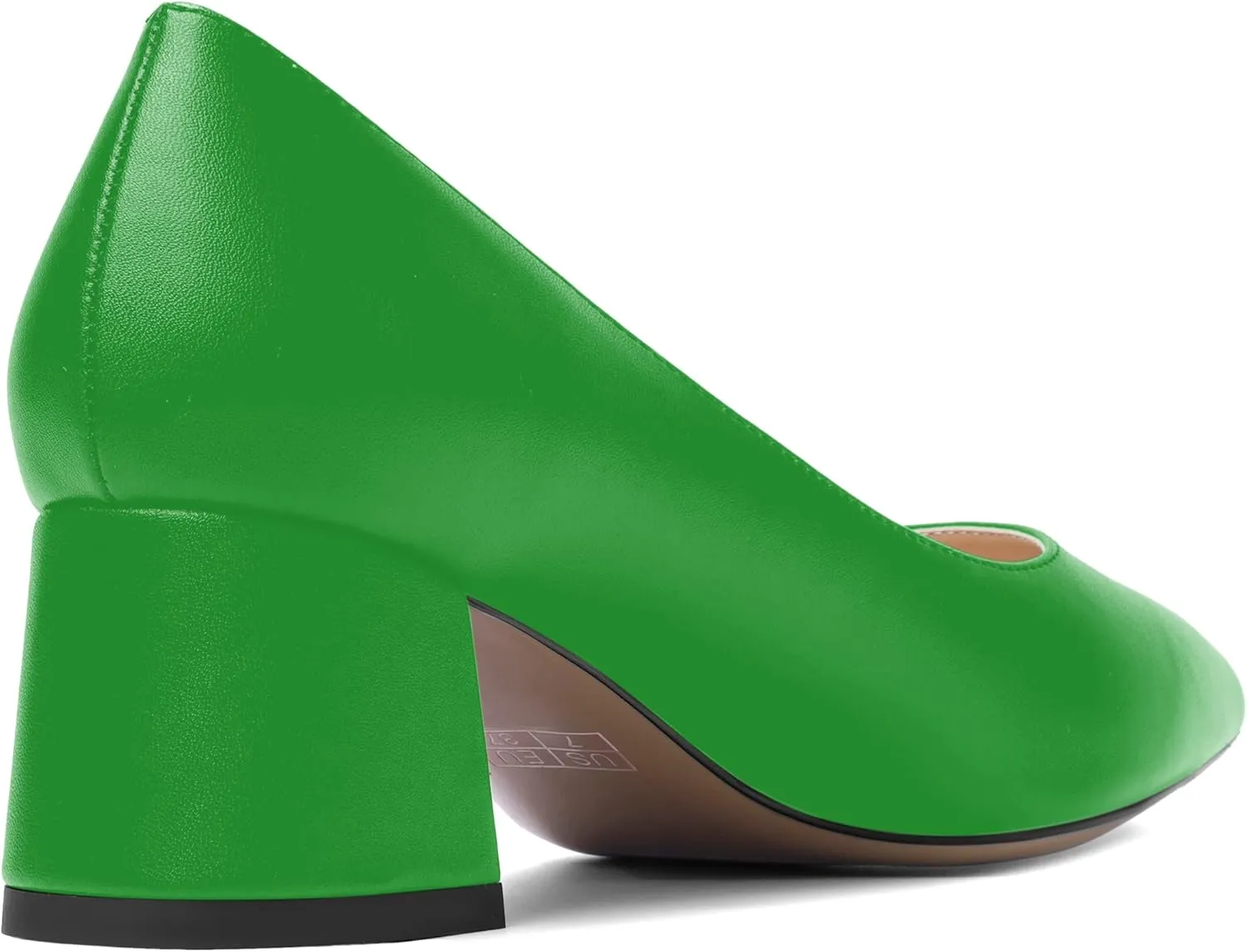 AMBELIGHT Womens Pointed Toe Casual Block Office Matte Slip On Chunky Low Heel Pumps Shoes 2 Inch