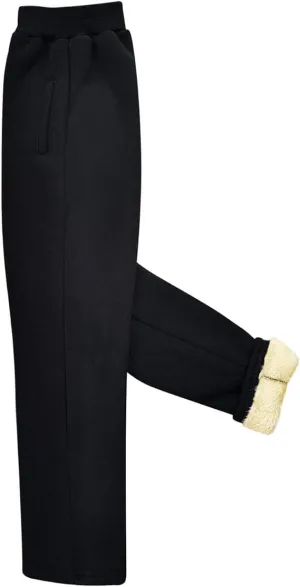AMEBELLE Boys Girls' Winter Warm Jogger Pant Fleece Lined Elastic Waist Sweatpants