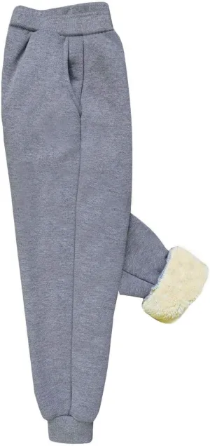 AMEBELLE Boys Girls' Winter Warm Jogger Pant Fleece Lined Elastic Waist Sweatpants