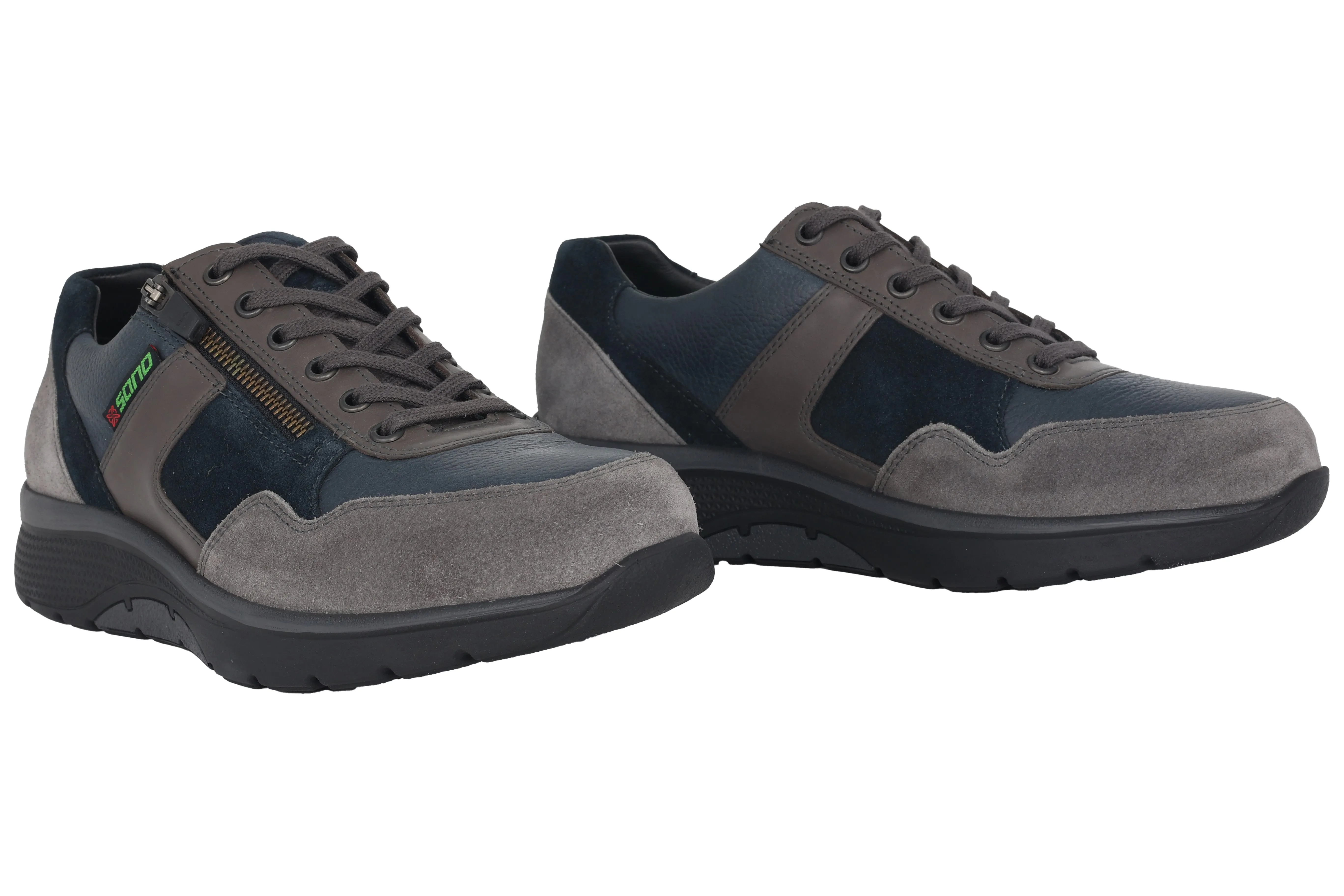 'Amory' men's wide fit (H) walking rolling shoe - Grey