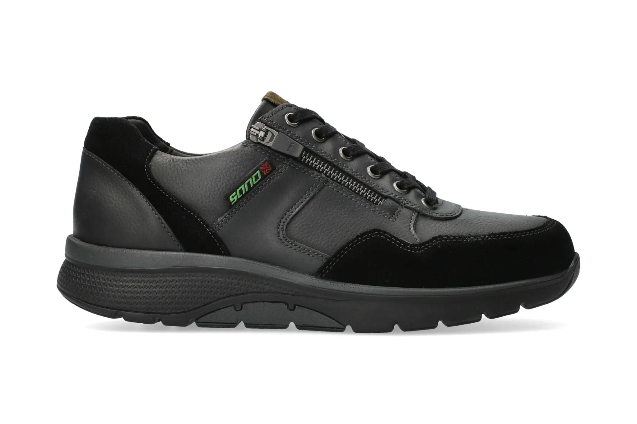 'Amory' men's wide fit (H) walking rolling sneaker - black