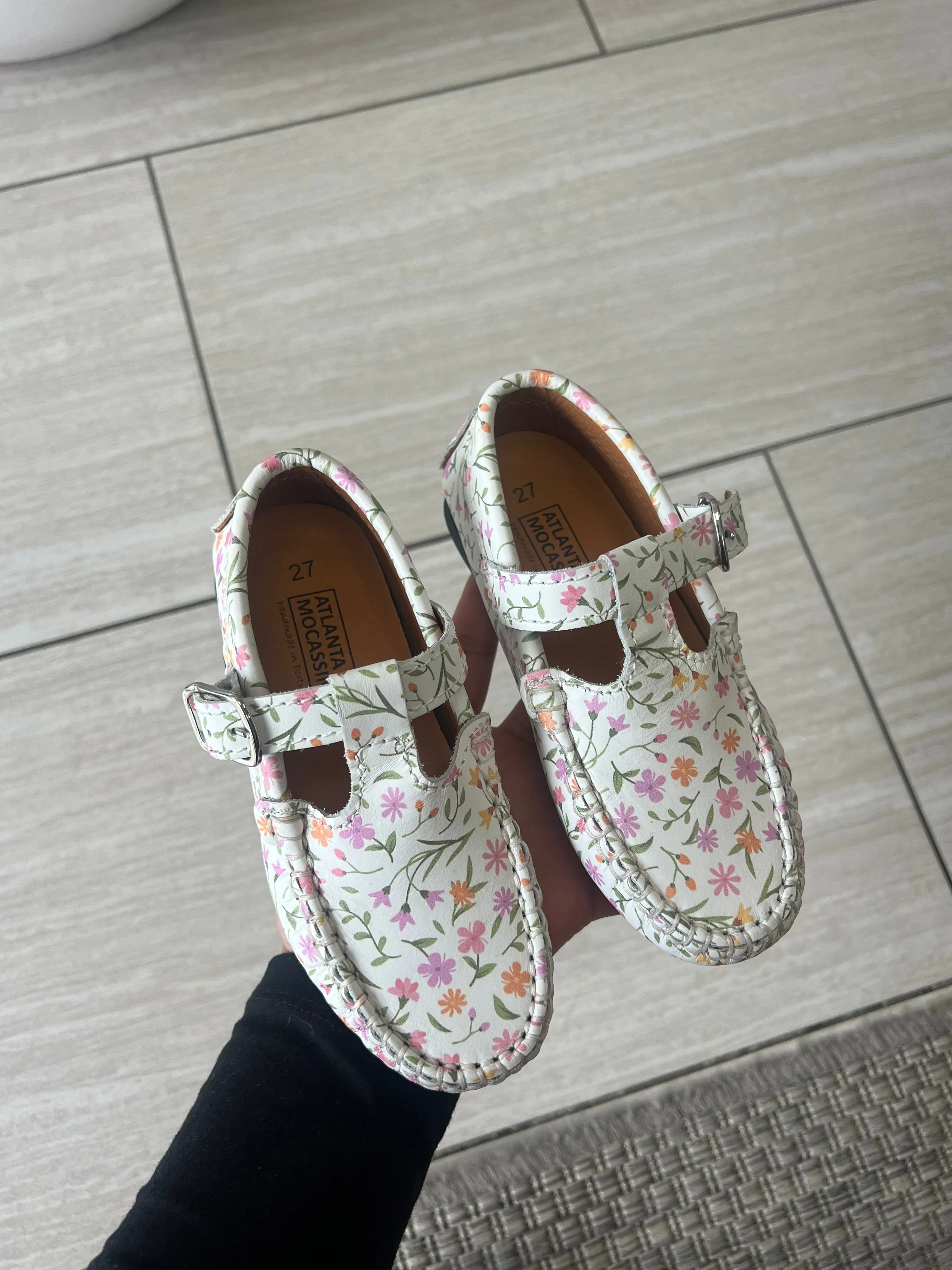 Atlanta Mocassin Floral T Strap Loafer