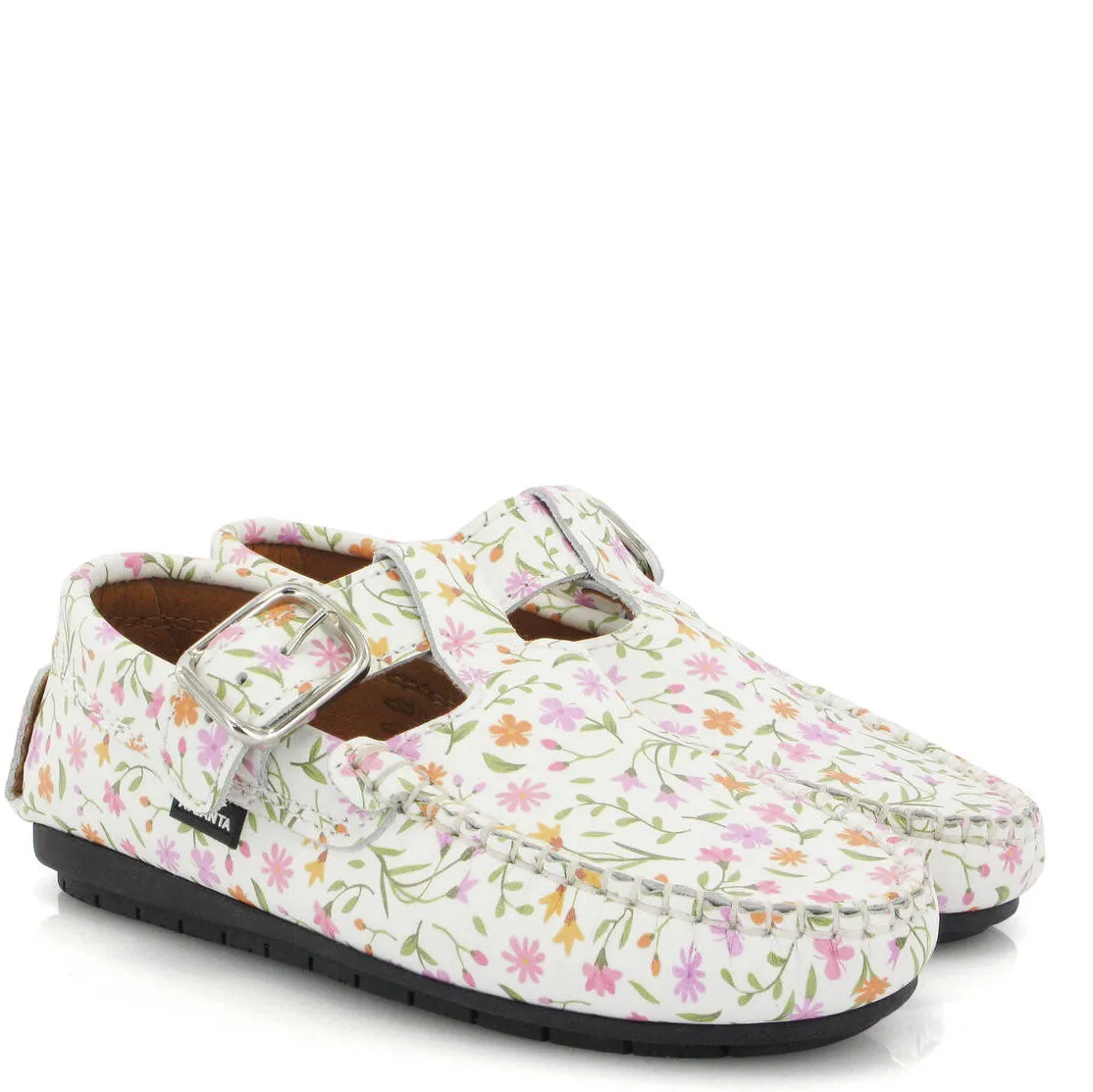 Atlanta Mocassin Floral T Strap Loafer
