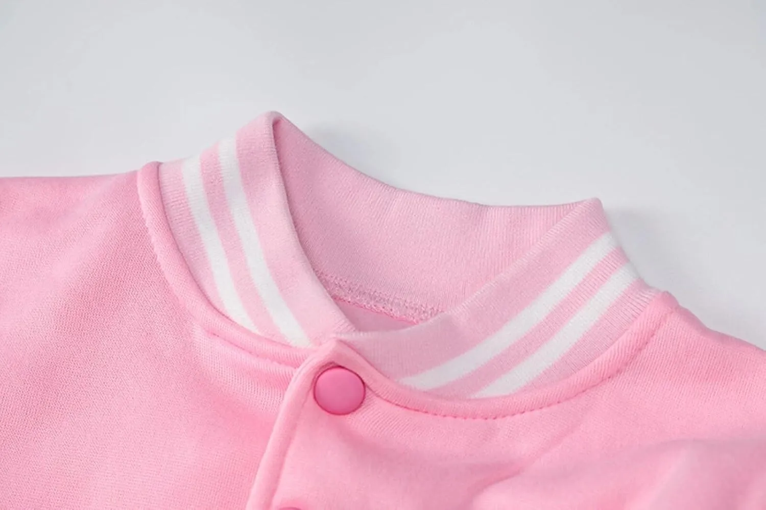 babyhealthy Women Cropped Varsity Jacket Retro Baseball Jacket Bomber Coat Streetwear