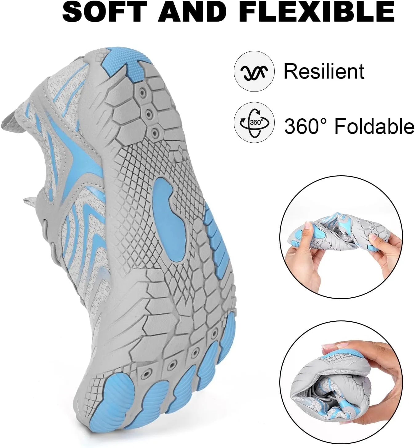 Barefoot Shoes Women Wide Toe Box Grounded Footwear Barefoot Shoe Women Neuropathy Water Shoe Womens Shoes Quick Dry Aqua Outdoor Sports for Swim Pool Beach Outdoor Diving Running Footwear