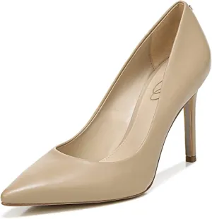 Beige Sam Hazel Toe Affordable options Pointed Pumps Heel Edelman Stiletto Slip Fashion Beautifully designed On Leather