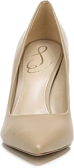Beige Sam Hazel Toe Affordable options Pointed Pumps Heel Edelman Stiletto Slip Fashion Beautifully designed On Leather