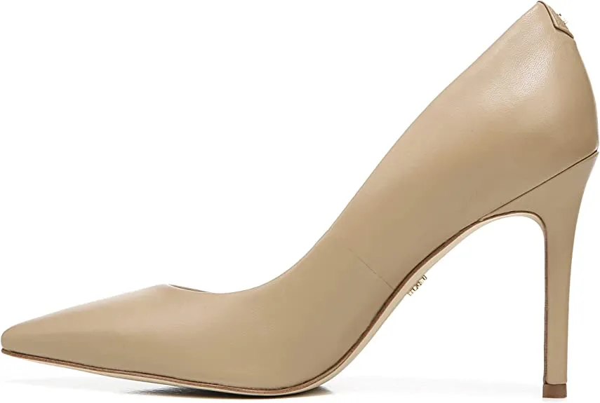 Beige Sam Hazel Toe Affordable options Pointed Pumps Heel Edelman Stiletto Slip Fashion Beautifully designed On Leather