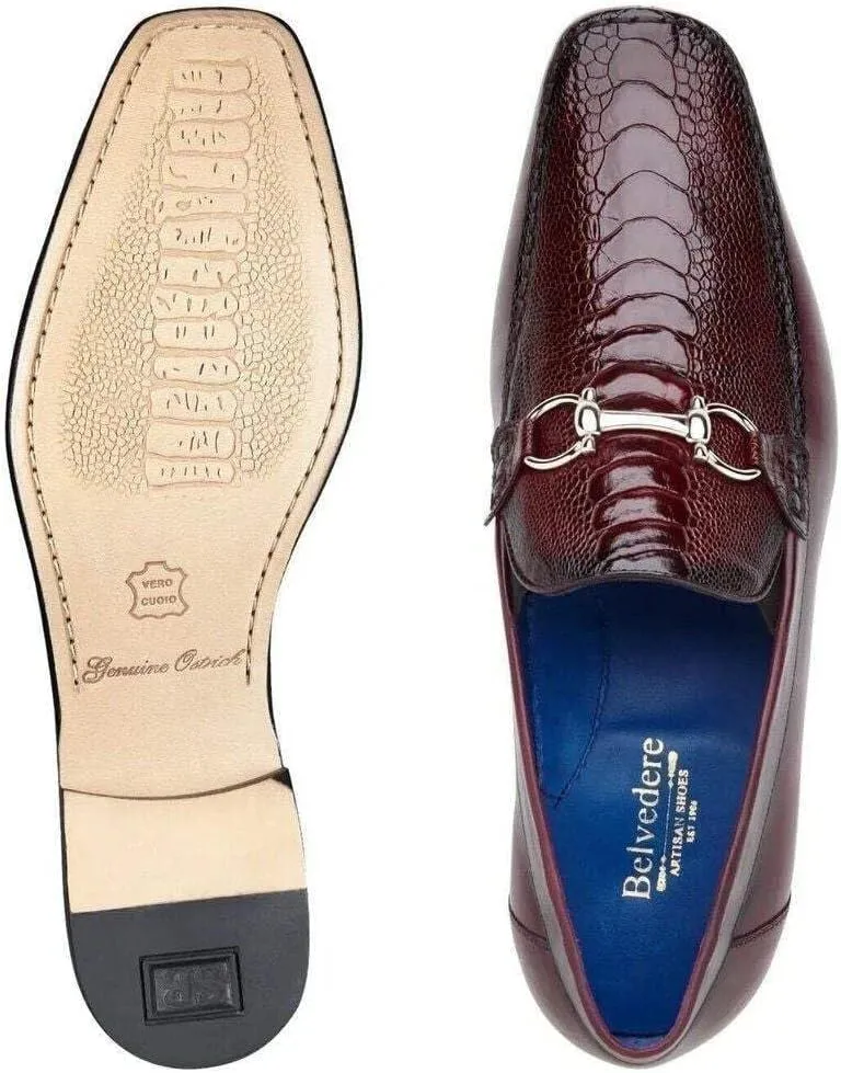 Belvedere Bruno Genuine Ostrich and Italian Calf Loafer