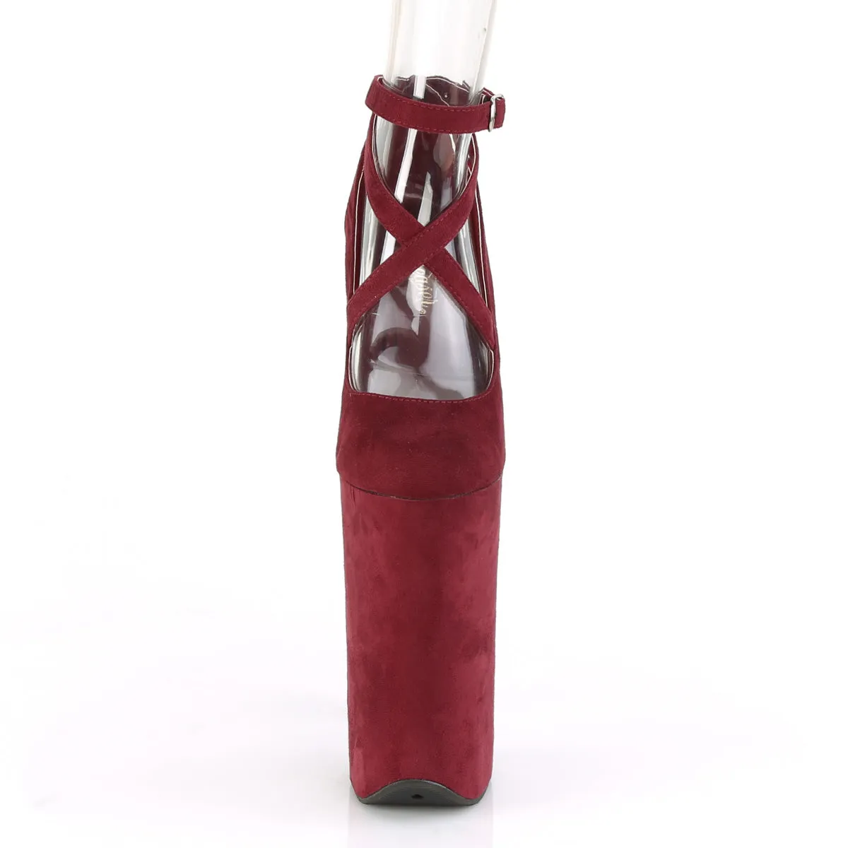 BEYOND-087FS  Burgundy Faux Suede/Burgundy Faux Suede