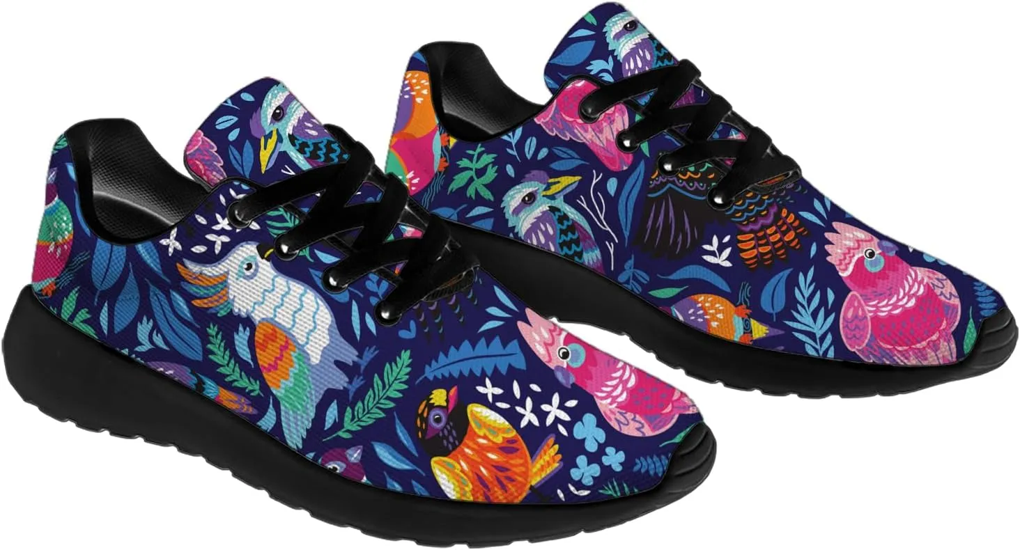 Bird Print Shoes for Men Women Lightweight Comfort Running Tennis Walking Sneakers Bird Lover Gifts for Him Her