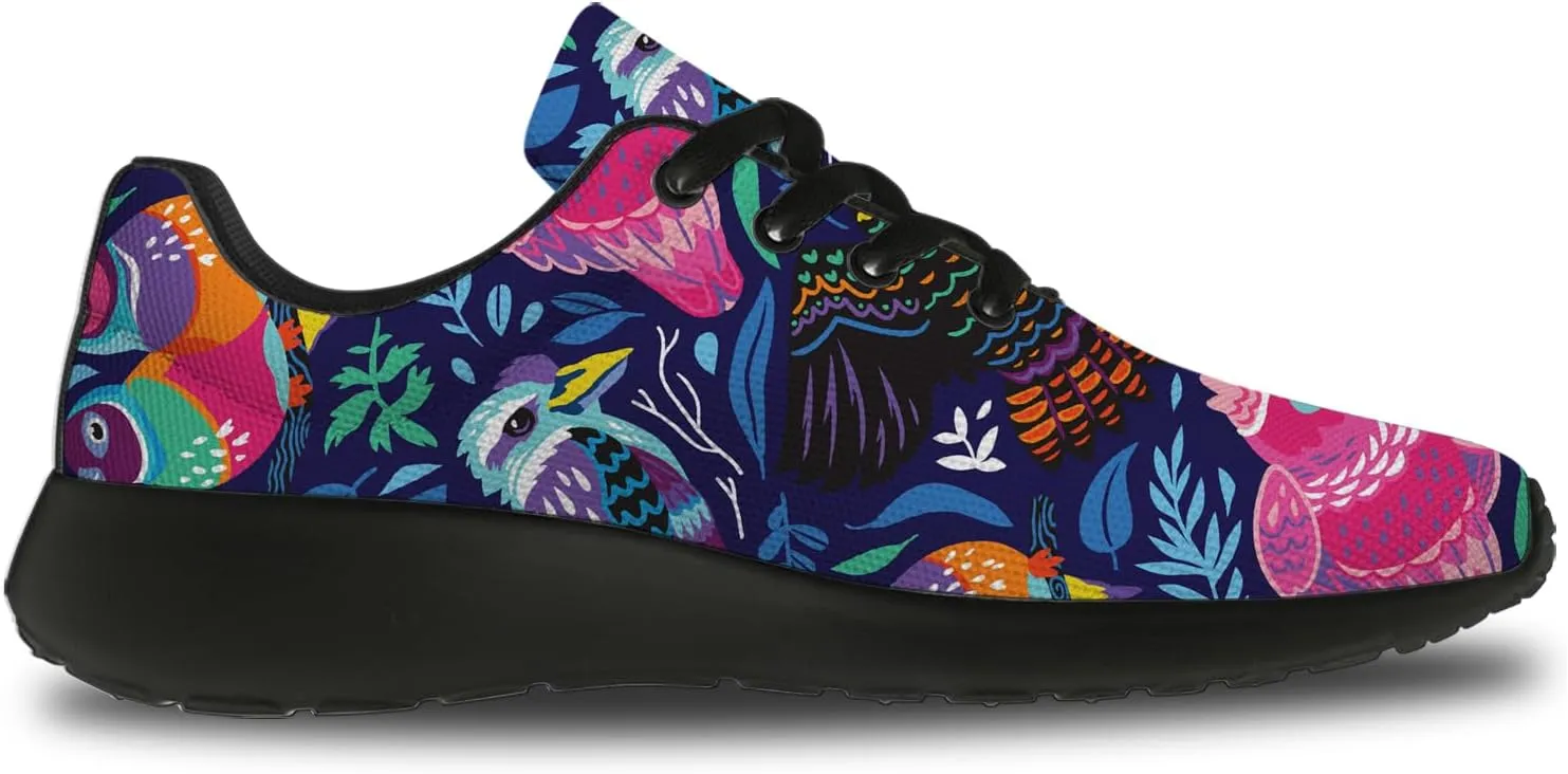 Bird Print Shoes for Men Women Lightweight Comfort Running Tennis Walking Sneakers Bird Lover Gifts for Him Her