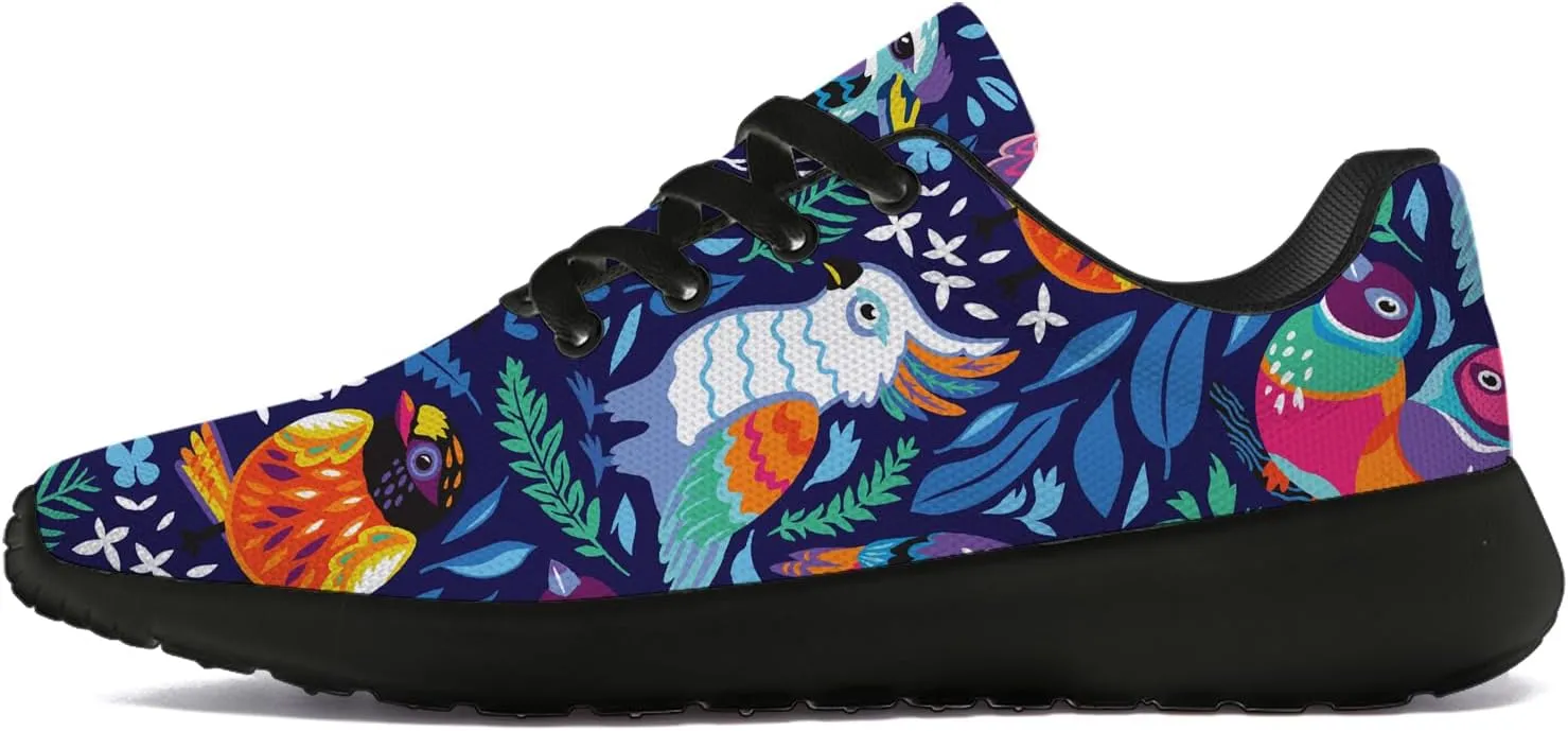 Bird Print Shoes for Men Women Lightweight Comfort Running Tennis Walking Sneakers Bird Lover Gifts for Him Her