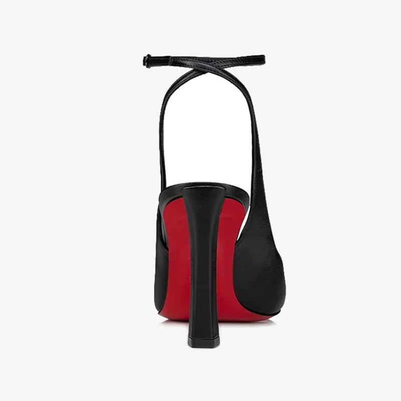 Black Calf Leather Pump