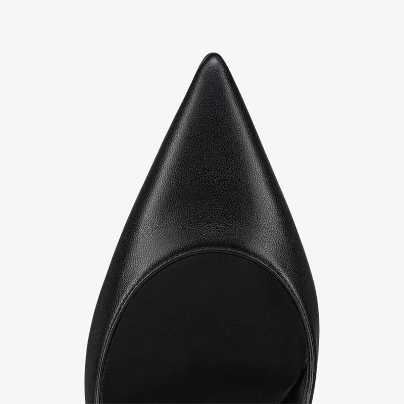 Black Calf Leather Pump