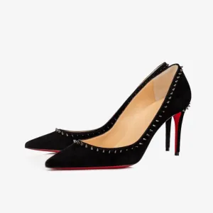 Black Pump with Gunmetal Spikes