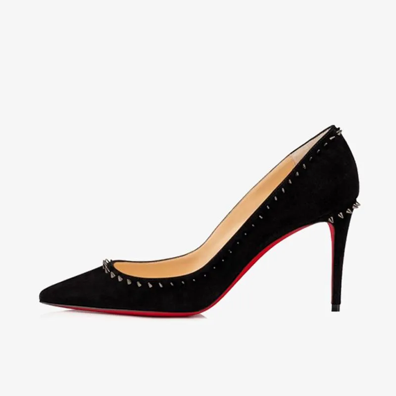 Black Pump with Gunmetal Spikes