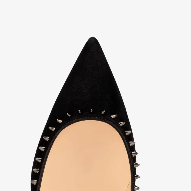 Black Pump with Gunmetal Spikes