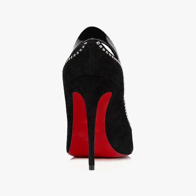 Black Stiletto Pump with Sparkling Detail