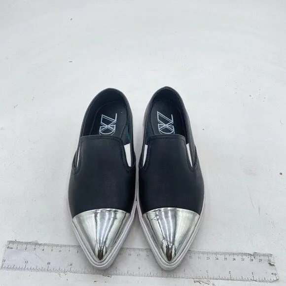 Black Women Comfort Loafers Slip On Pointed Toe Low Heel Slide Dress Driver Shoe