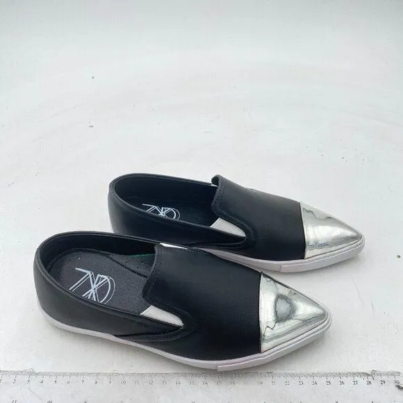 Black Women Comfort Loafers Slip On Pointed Toe Low Heel Slide Dress Driver Shoe