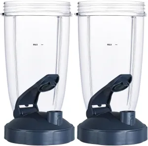 Blender Replacement Parts for Nutribullet Blender, 24OZ Cup with Flip Top To Go Lid Compatible with Nutribullet 600W 900W Blenders (2 Pack)