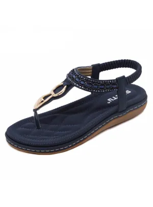 Bohemia Flat sandals Shoes String Bead Flip Flop