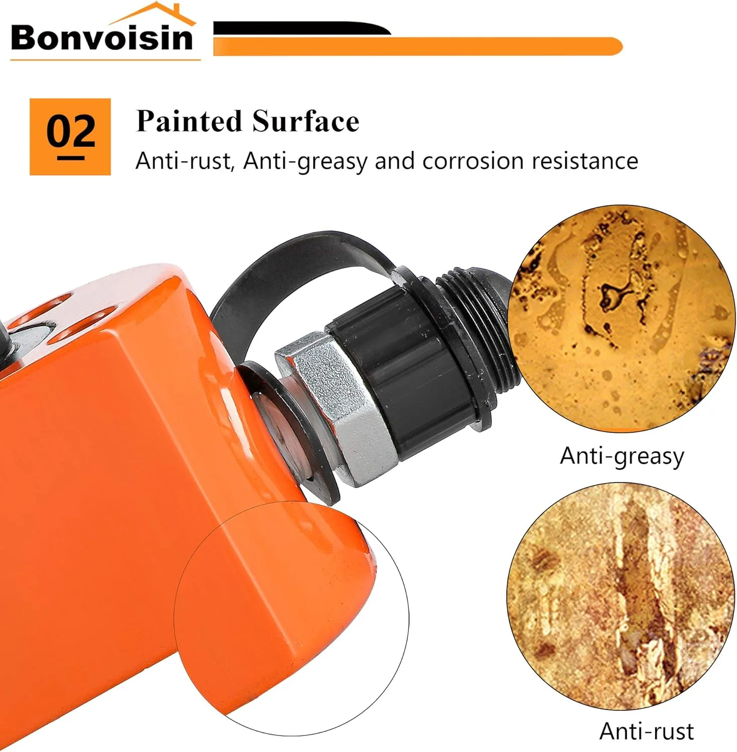Bonvoisin 10T Hydraulic Cylinder Jack Porta Power Multi-Section 1” Stroke Mini Hydraulic Ram Low Profile Lifting Cylinders for Machinery Shipbuilding
