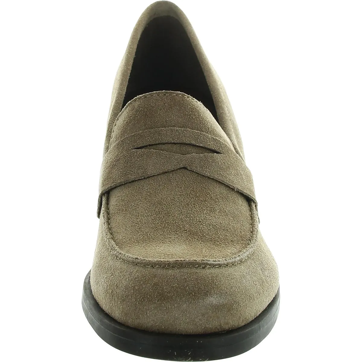 Born Womens Holliston Cushioned Footbed Faux Suede Loafer Heels