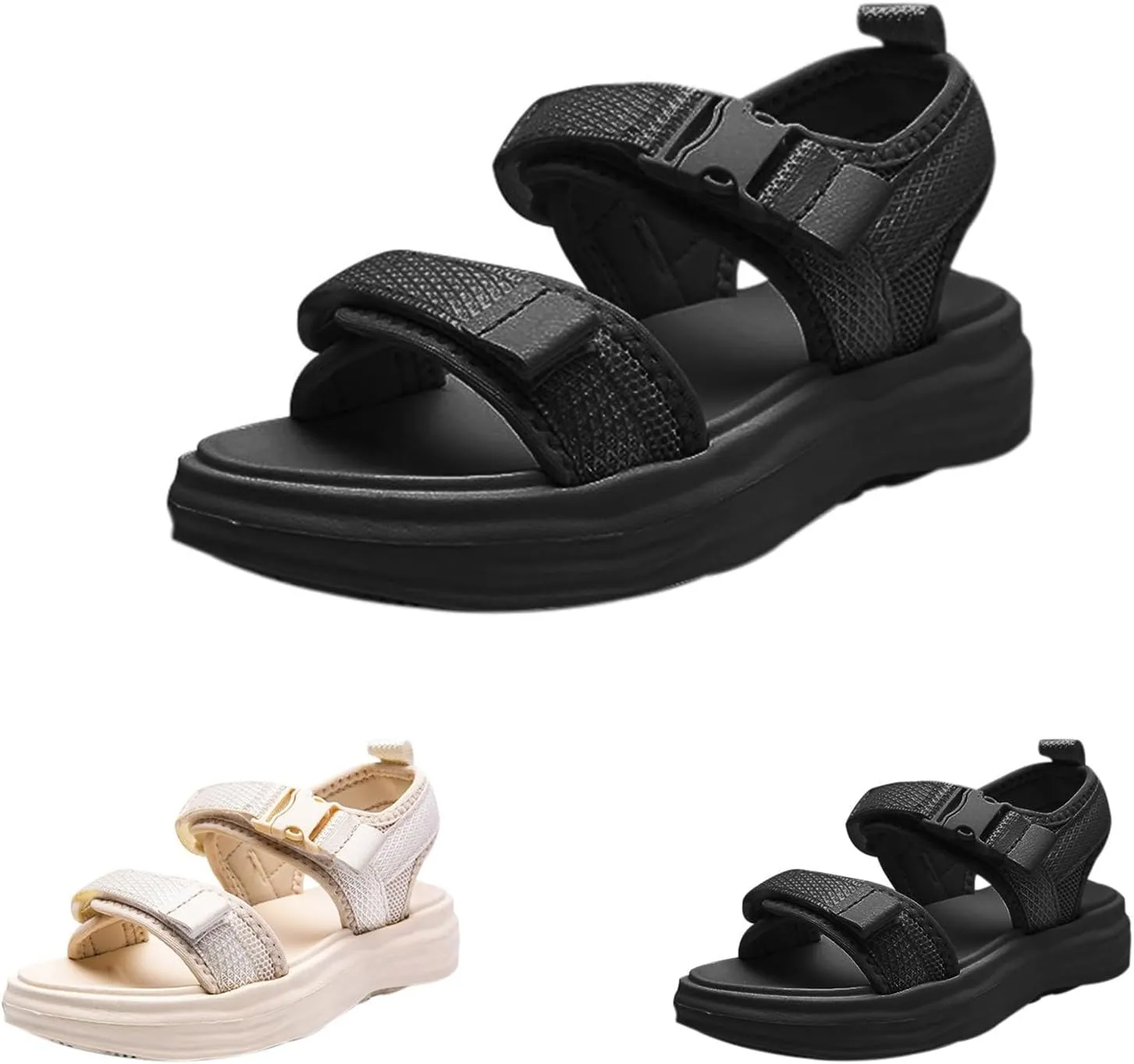 Boys Sport Sandals Summer Beach Pool Water Shoes Open Toe Strap Barefoot Wide Sandals Kids Boys School Non Slip Shoes