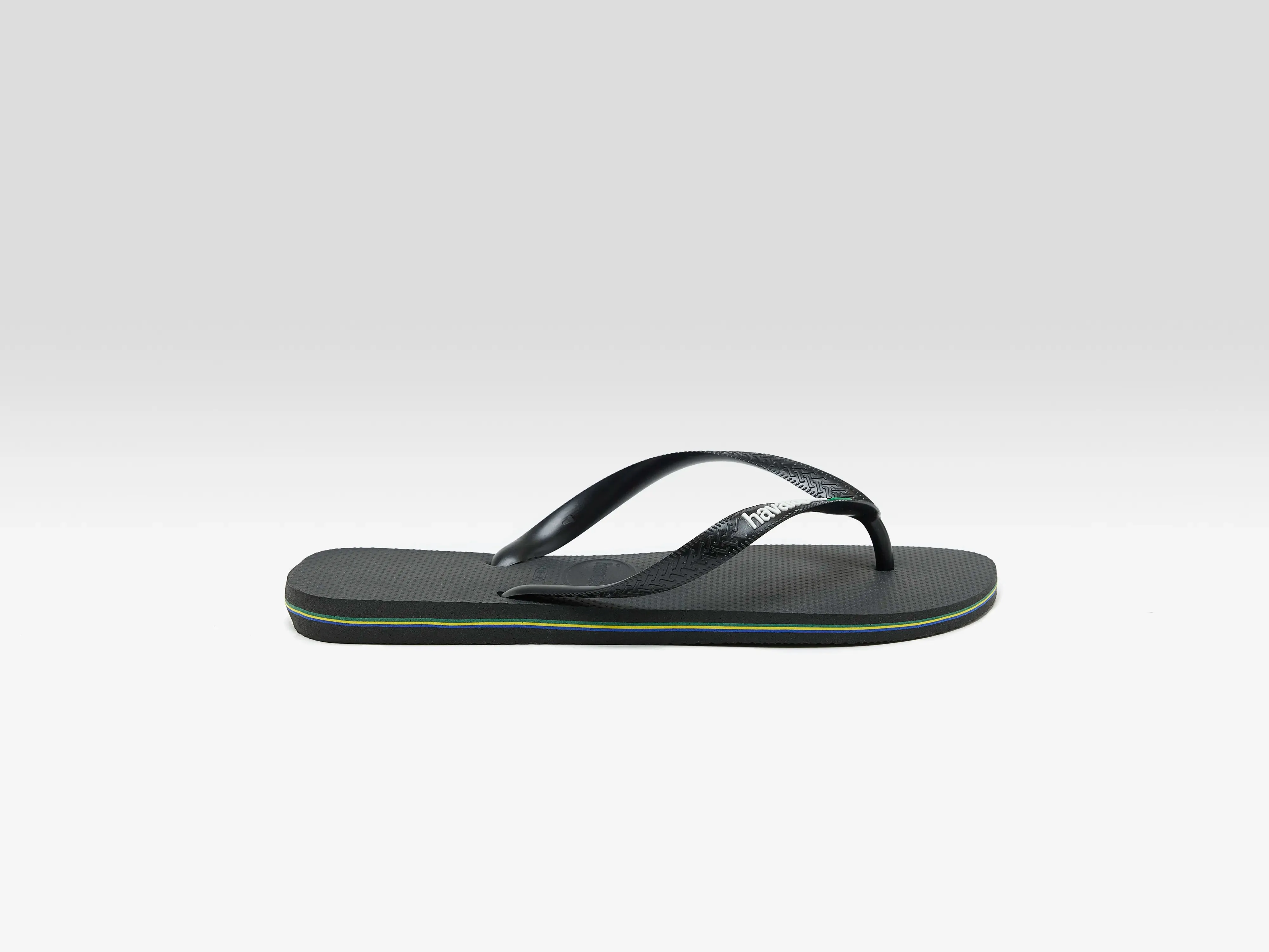 Brasil Logo Flip Flops for Men  (251 / M / BLACK)