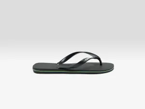 Brasil Logo Flip Flops for Men  (251 / M / BLACK)