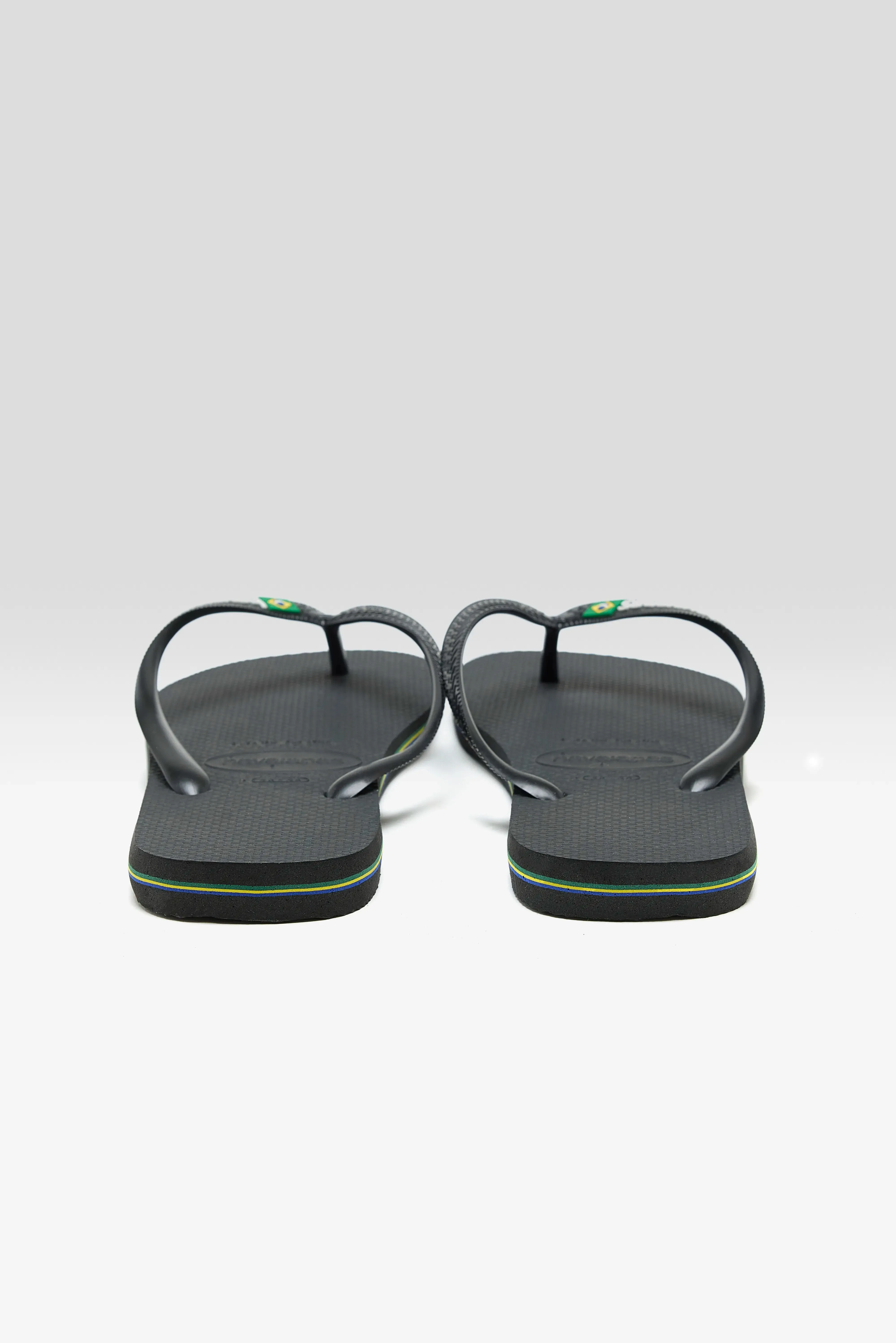Brasil Logo Flip Flops for Men  (251 / M / BLACK)