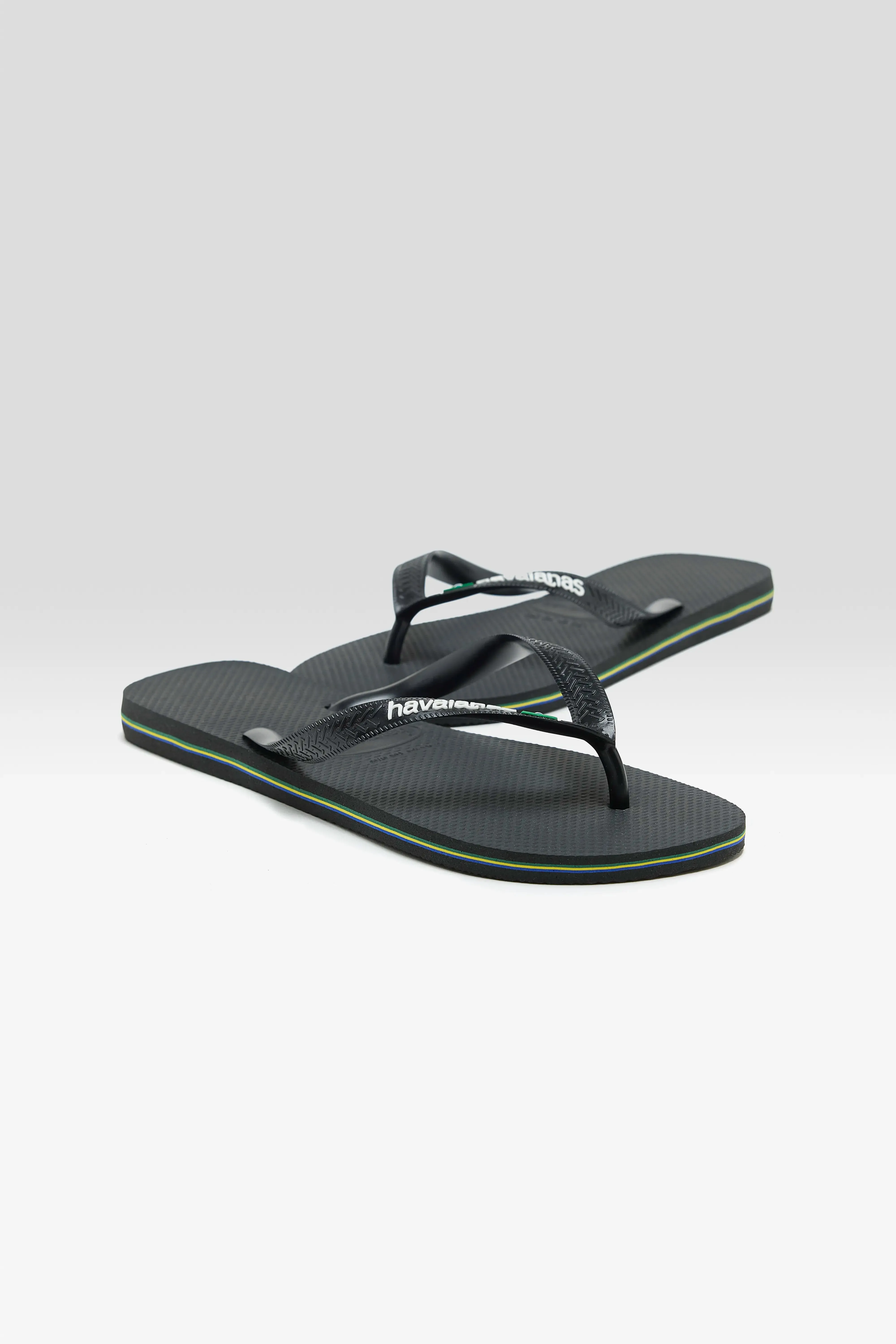 Brasil Logo Flip Flops for Men  (251 / M / BLACK)