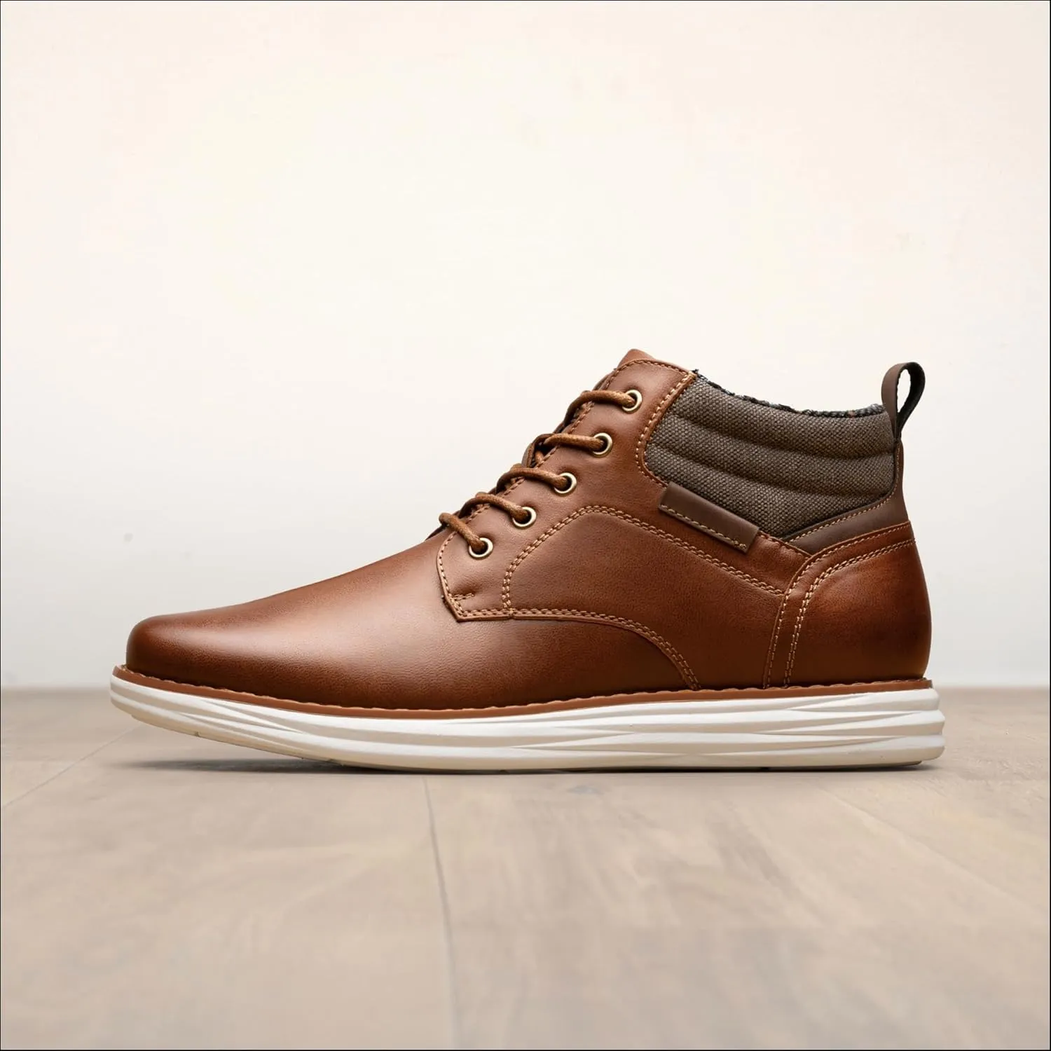 Bruno Marc Men's Mid Top Chukka Sneaker Lace Up Dress Boot