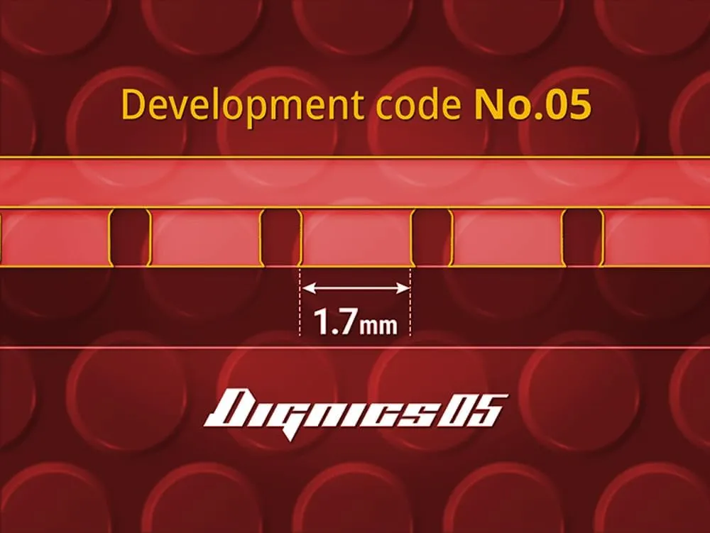 Butterfly Dignics 05 Table Tennis Rubber | Butterfly Table Tennis Rubber | 1.9 or 2.1 mm | Red or Black | 1 Inverted Table Tennis Rubber Sheet | Professional Table Tennis Rubber