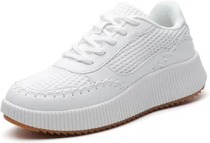 CERYTHRINA Platform Sneakers Women Fashion Shoes: 2.2 Inches - Chunky Braided Walking Shoes