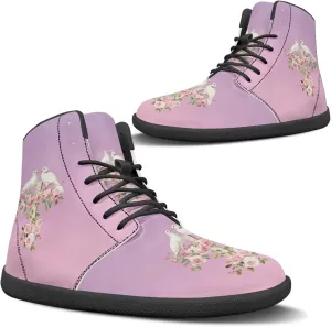 chaqlin Graphic Printing High Top Barefoot Shoes Workout Shoes Zero Drop Walking Shoes