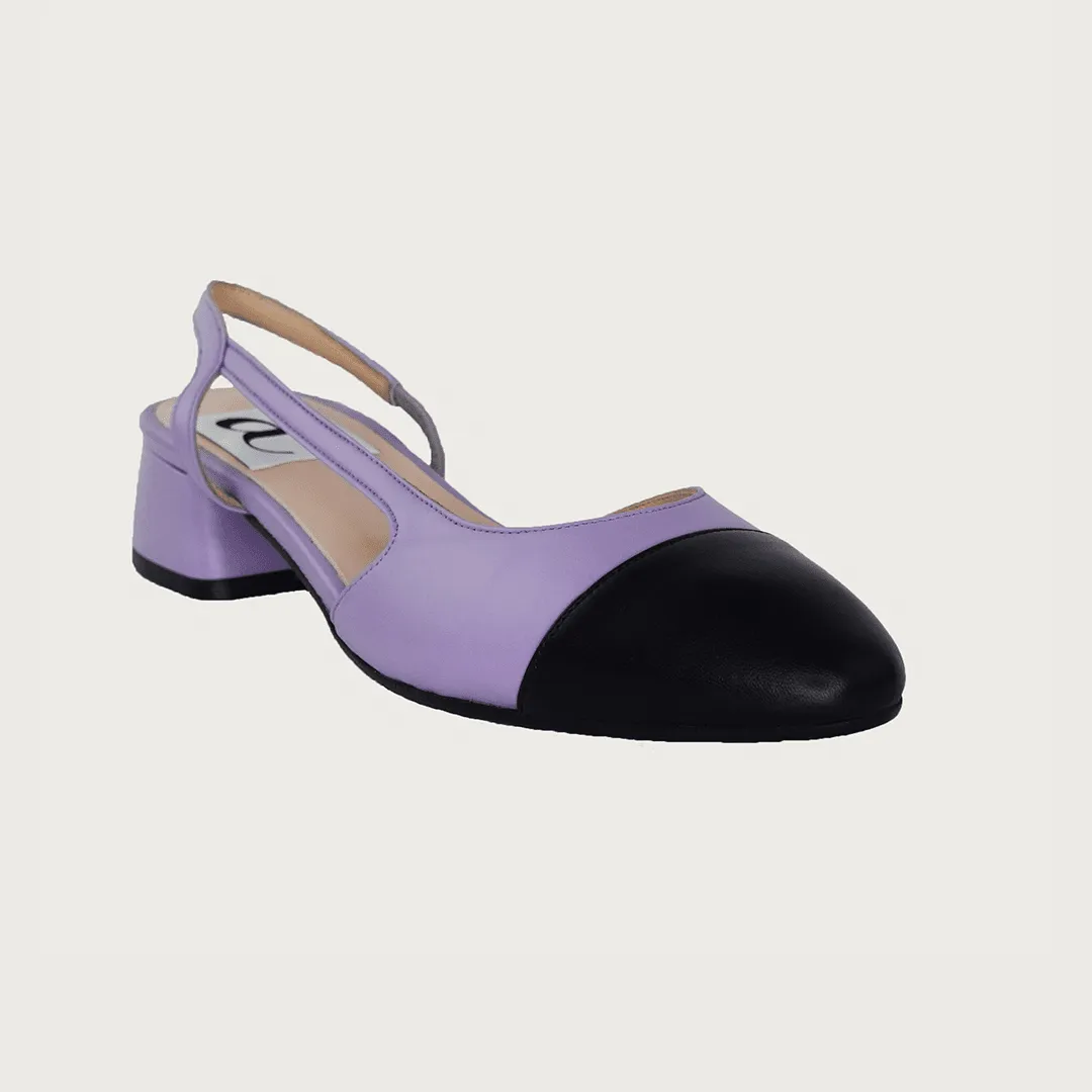 Chloe 30 Slingback Lavender-Black Leather