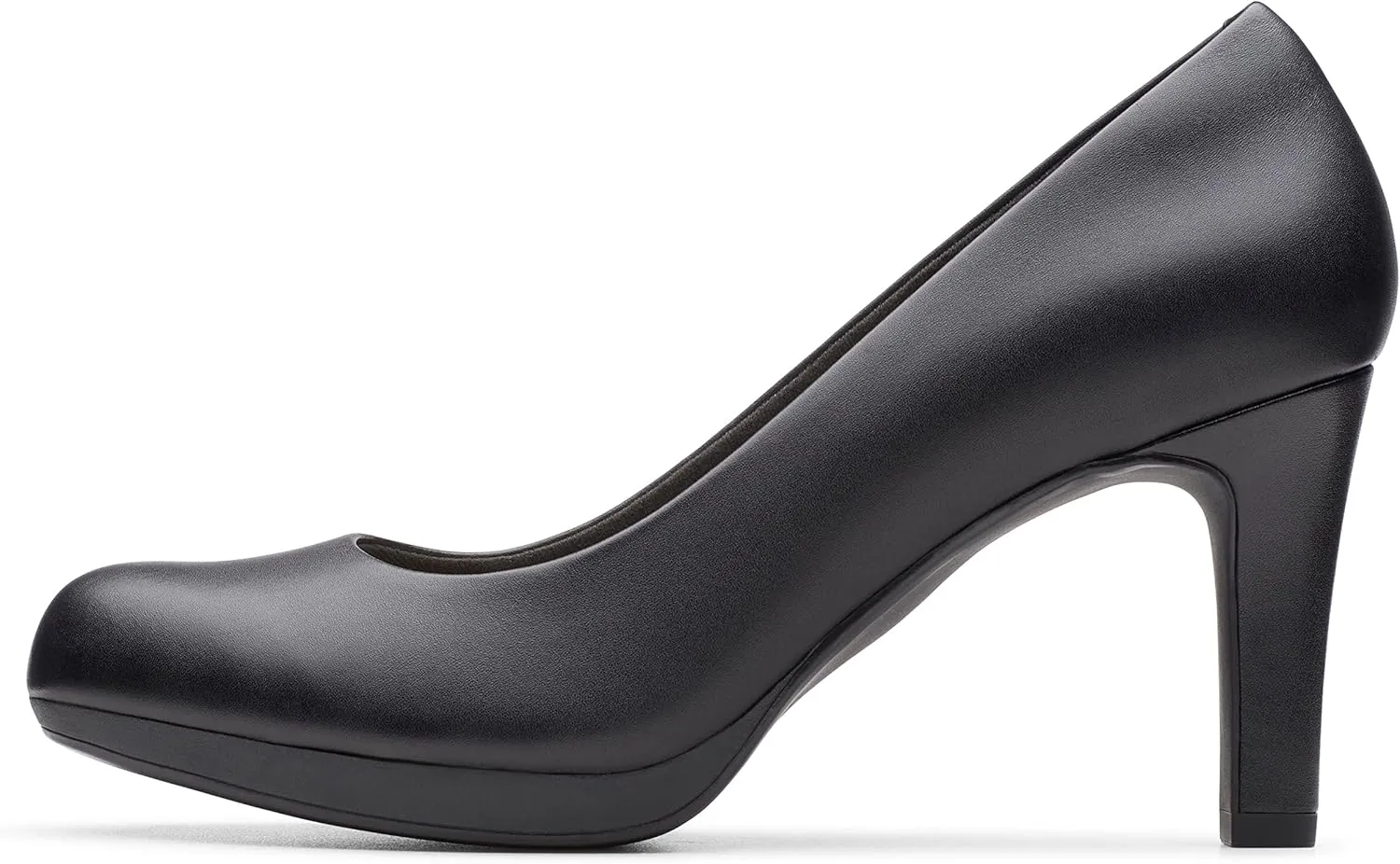 Clarks Women's Adriel Viola Dress Pump, Black Leather, 9.5