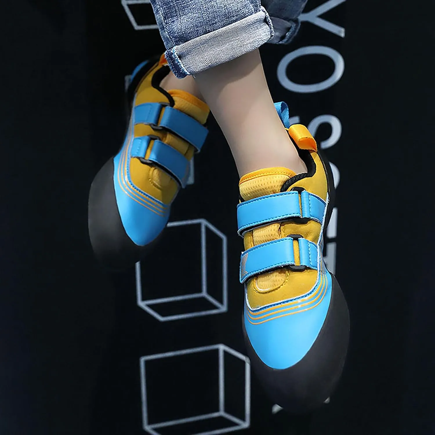 Climbing Shoes Mens Light Anti-Slip Indoor Outdoor Rock Climbing Sneaker for Beginners Professional Climbers