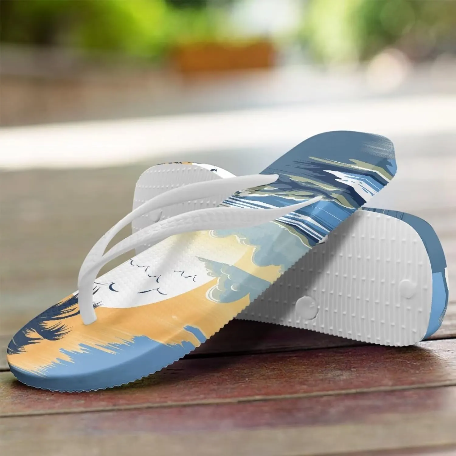 Coloranimal Flip Flops for Women Sandals Women Summer Beach Sandals Non Slip Shower Slippers Y Sandals Comfort Flip-Flops Slippers Thong Sandals